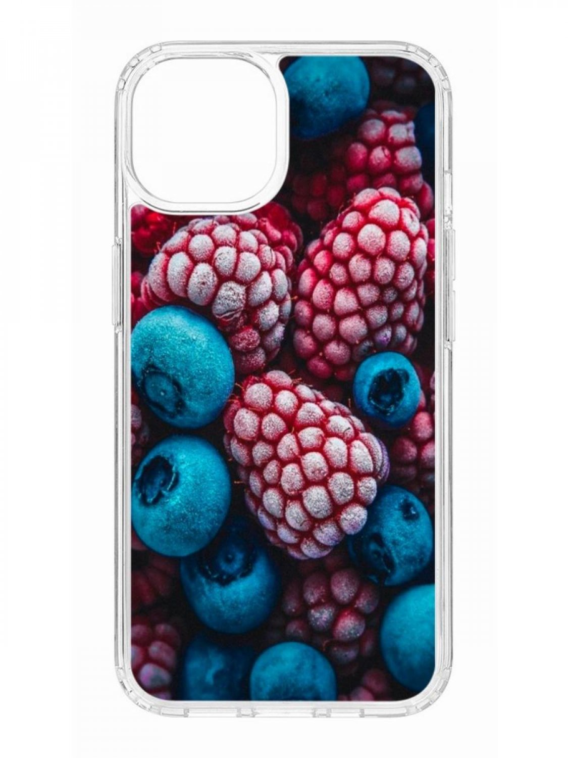 фото Противоударный чехол для apple iphone 13 кruче print fresh berries прозрачный с рисунком