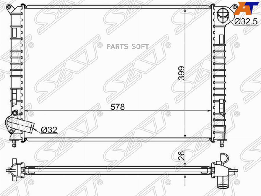

SAT Радиатор MINI COOPER 1.6 01-06