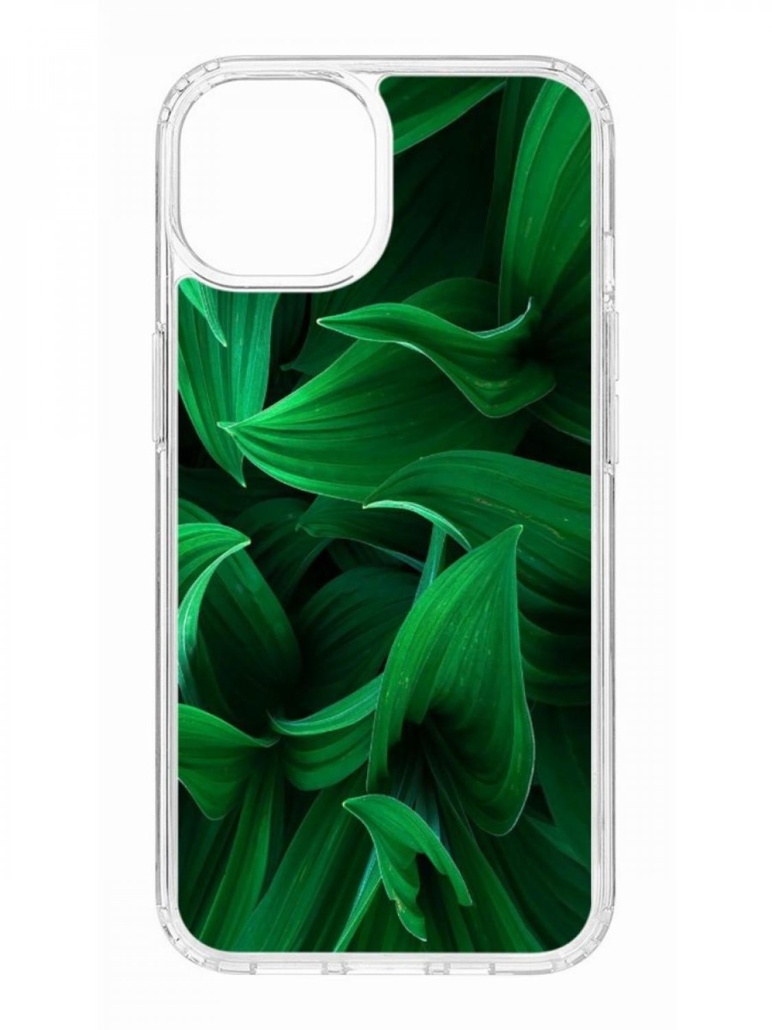 фото Противоударный чехол для apple iphone 13 кruче print grass прозрачный с рисунком