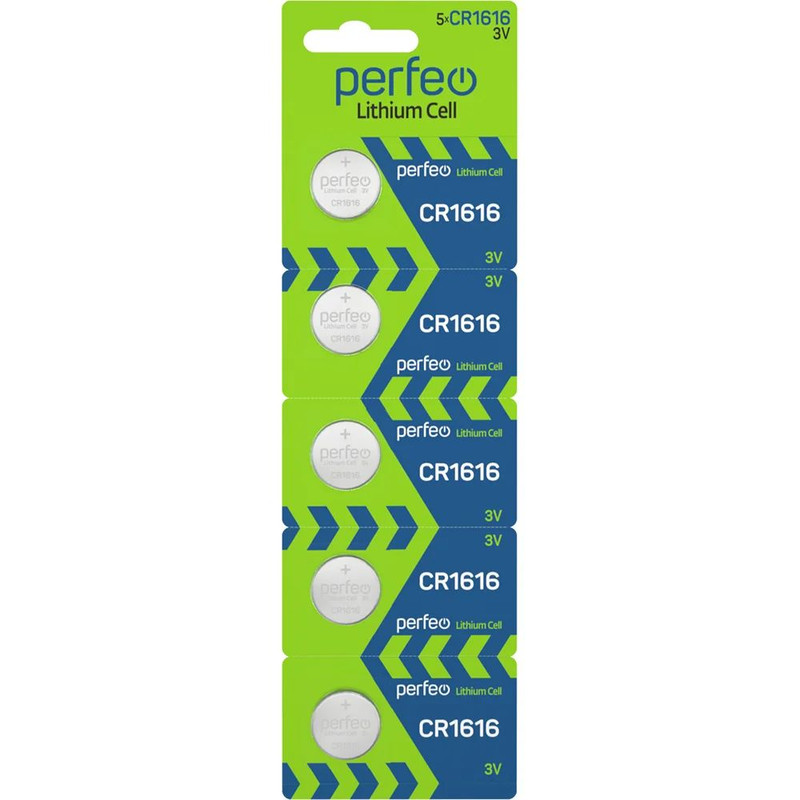 Батарейка Perfeo CR1616/5BL Lithium Cell батарейки литиевые perfeo lithium cell cr2016 5 шт