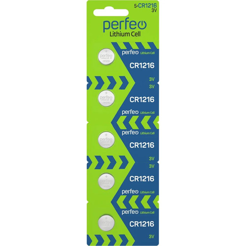 Батарейка Perfeo CR1216/5BL Lithium Cell батарейка perfeo fr6 4bl lithium