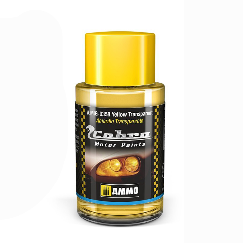 

Акриловая краска Ammo Mig Cobra Motor Желтый прозрачный AMIG0358