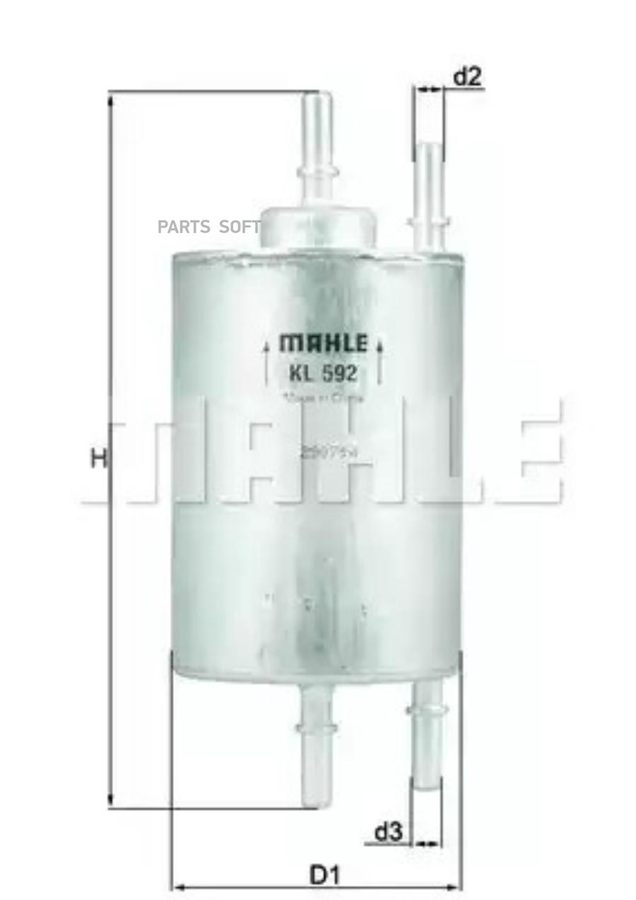 

Фильтр топливный MAHLE KL592, KL592