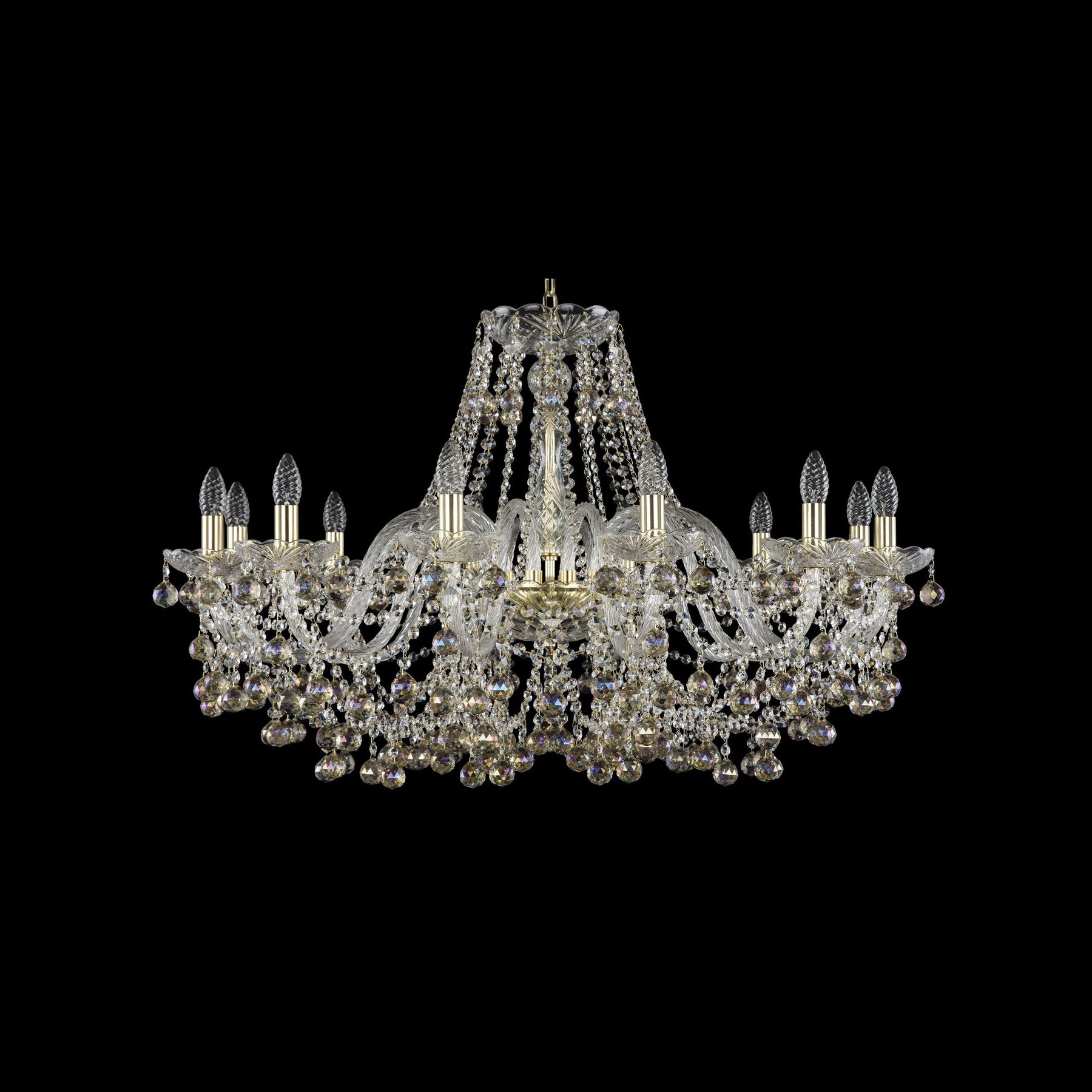 

Хрустальная люстра 1409/12/360 G K801 Bohemia Ivele Crystal, 1409/12/360 G K801