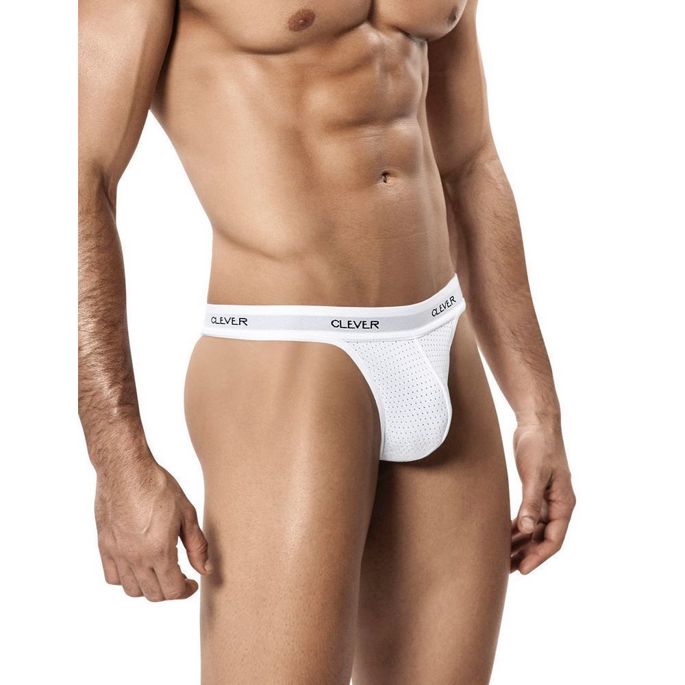 фото Мужские трусы бразилиана белые clever thong mesh 000101 m clever masculine underwear