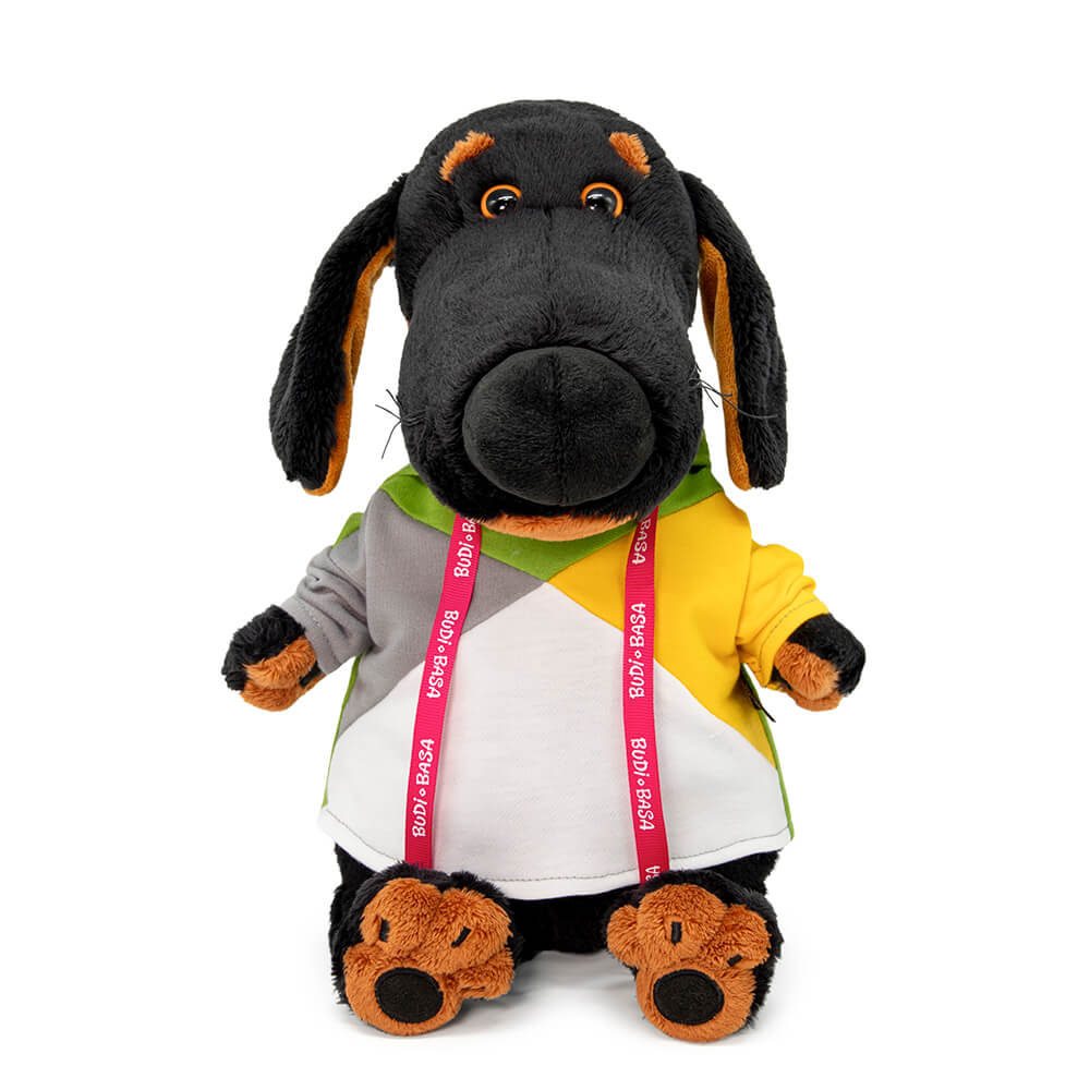 Мягкая игрушка Budi Basa Собака Ваксон в разноцветной толстовке, 29 см Vaks29-049