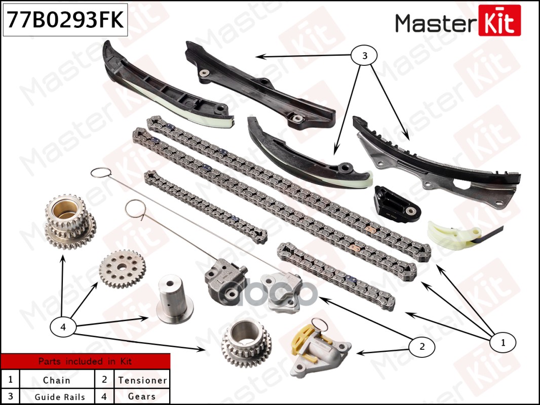 

Комплект цепи ГРМ JEEP GRAND CHEROKEE IV (WK2) 10- 3.6 ERB