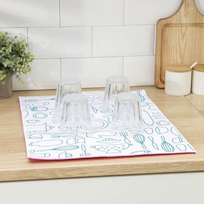 

Коврик для сушки посуды Доляна «Кухня», 40×50 см