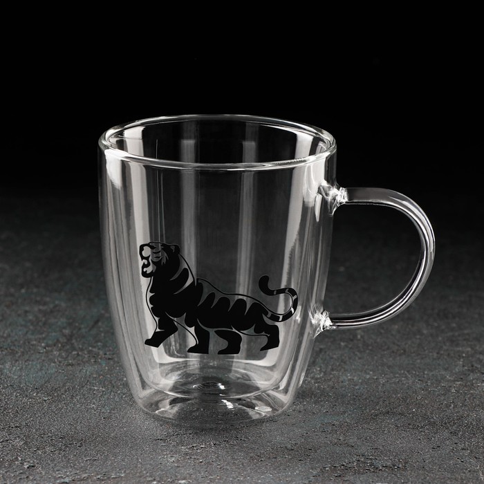 

Magistro Кружка с двойными стенками Дуо. Благородный тигр, 300 мл, 12,5x8,5x10,5 см