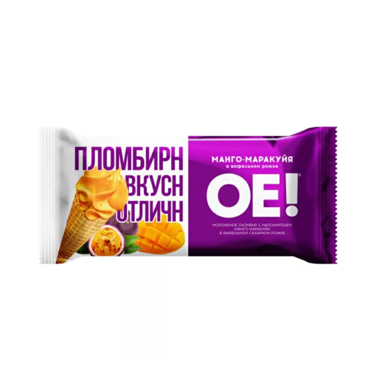 

Мороженое пломбир ОЕ! манго-маракуйя 8% БЗМЖ 80 г