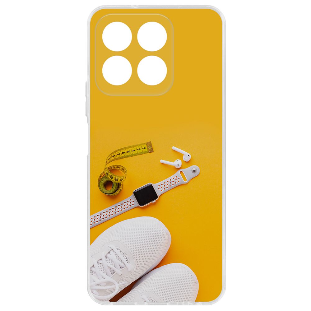 

Чехол-накладка Krutoff Clear Case Кроссовки женские Фитнес для Honor X8b, Прозрачный
