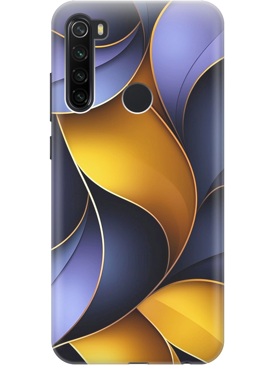 

Силиконовый чехол на Xiaomi Redmi Note 8T с принтом "Желто-сиреневые изгибы", Прозрачный;желтый;фиолетовый, 722349031