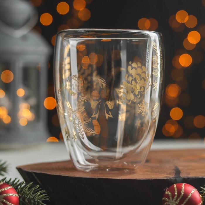 

Magistro Стакан с двойными стенками «Поль. Новогоднее настроение», 350 мл