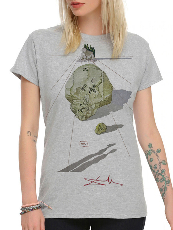 

Футболка женская Dream Shirts Искусство Сальвадора Дали серая M, Искусство Сальвадора Дали