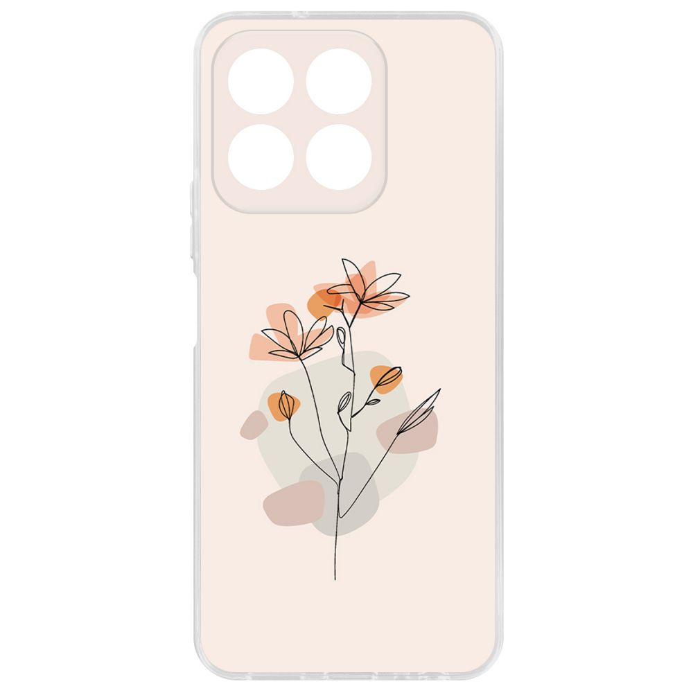 

Чехол-накладка Krutoff Clear Case Ромашки для Honor X8b, Прозрачный