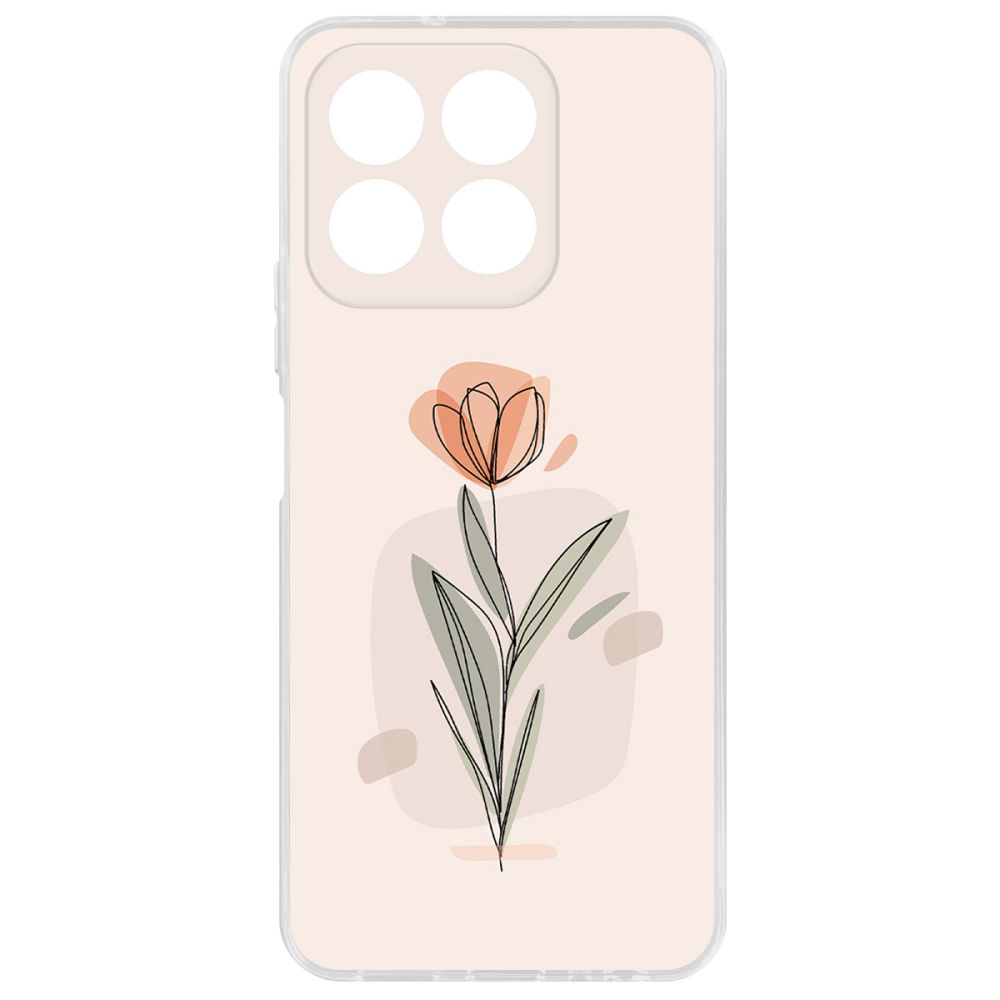 

Чехол-накладка Krutoff Clear Case Тюльпан для Honor X8b, Прозрачный