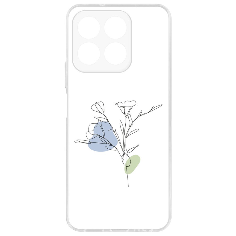 

Чехол-накладка Krutoff Clear Case Эустома для Honor X8b, Прозрачный
