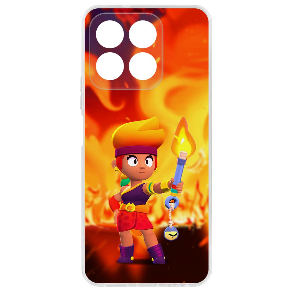 

Чехол-накладка Krutoff Clear Case Brawl Stars-Амбер для Honor X8b, Прозрачный