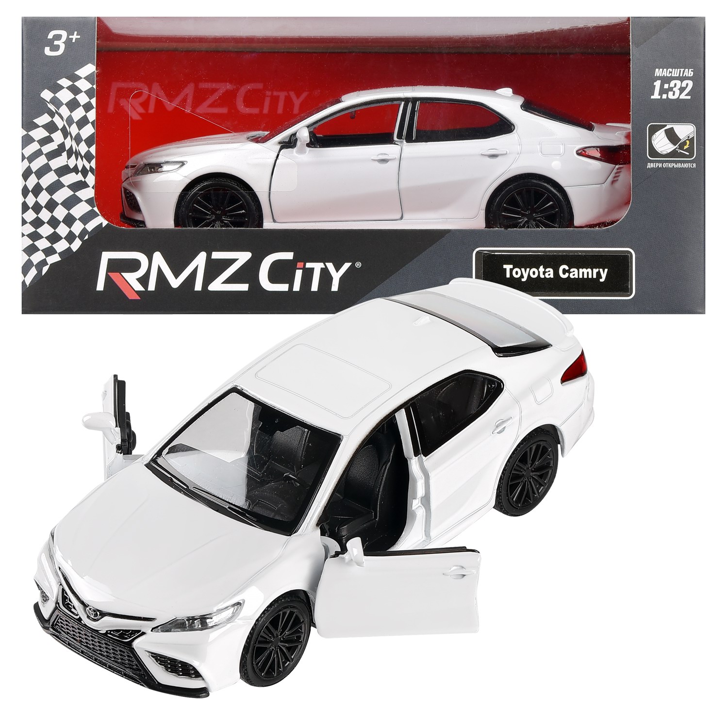 

Машинка металлическая RMZ City 1:32 Toyota Camry 2022 белый 554063W, 554063W