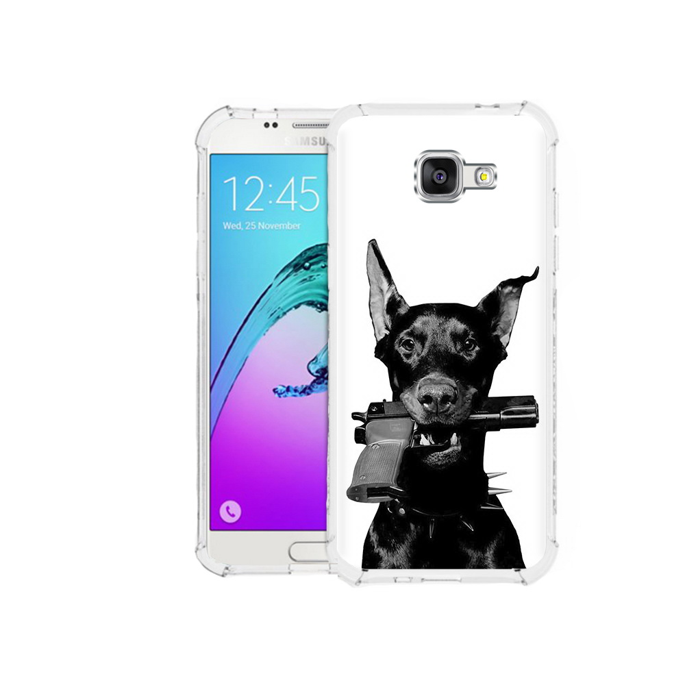 

Чехол MyPads Tocco для Samsung Galaxy A5 (2016) доберман с пистолетом (PT25252.581.331), Прозрачный, Tocco