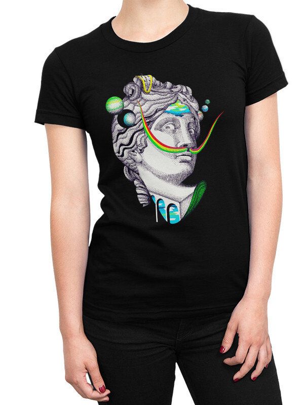 

Футболка женская Dream Shirts Микеланджело - Муза черная 2XL, Микеланджело - Муза
