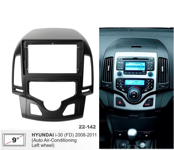 

Переходная рамка для установки автомагнитолы Carav Hyundai i30 2008-2011 9", CA-22-142