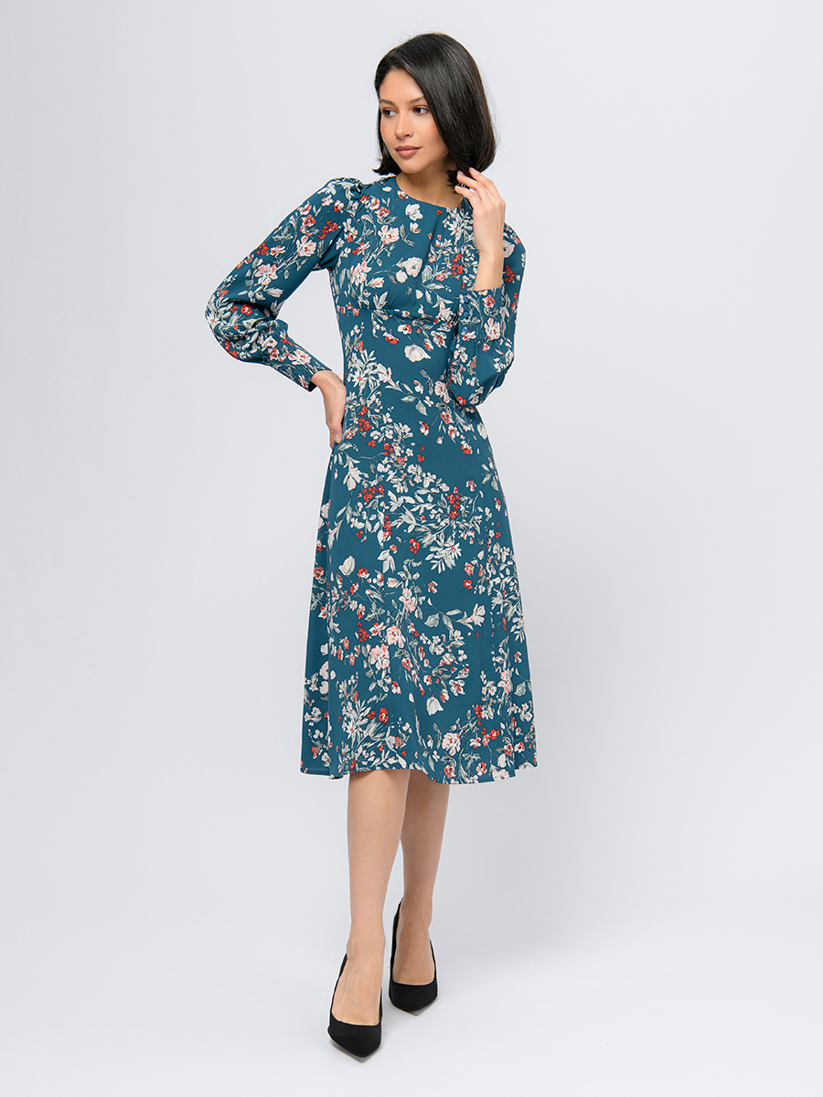 

Платье женское 1001dress 103110 бирюзовое 40, Бирюзовый, 103110