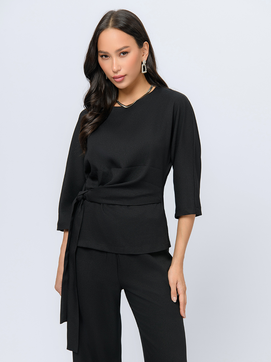 

Блуза женская 1001dress 0103201BK черная 42, Черный, 0103201BK