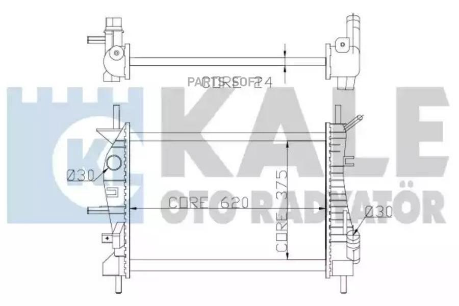 

Радиатор Ford Mondeo III/Mondeo III Turnier 00>07 KALE 356400