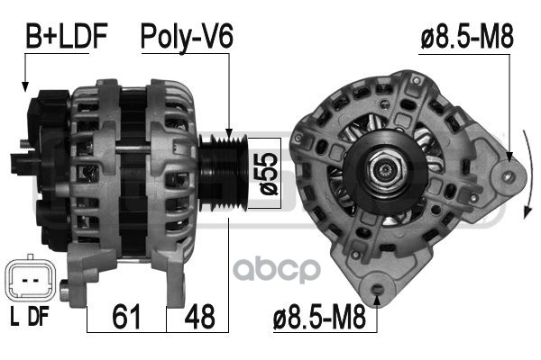 

Генератор ERA 12V 90A 209056