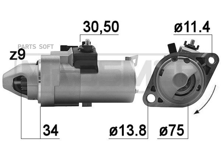 

Стартер ERA 12V 1.6kW 220988