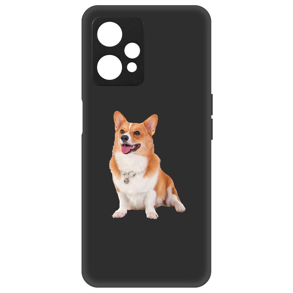 Чехол-накладка Krutoff Soft Case Корги для Realme 9 5G черный