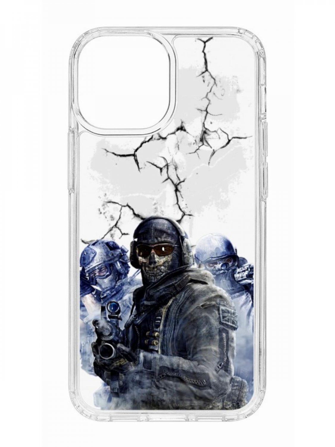 фото Противоударный чехол для apple iphone 13 mini кruче print call of duty прозрачный