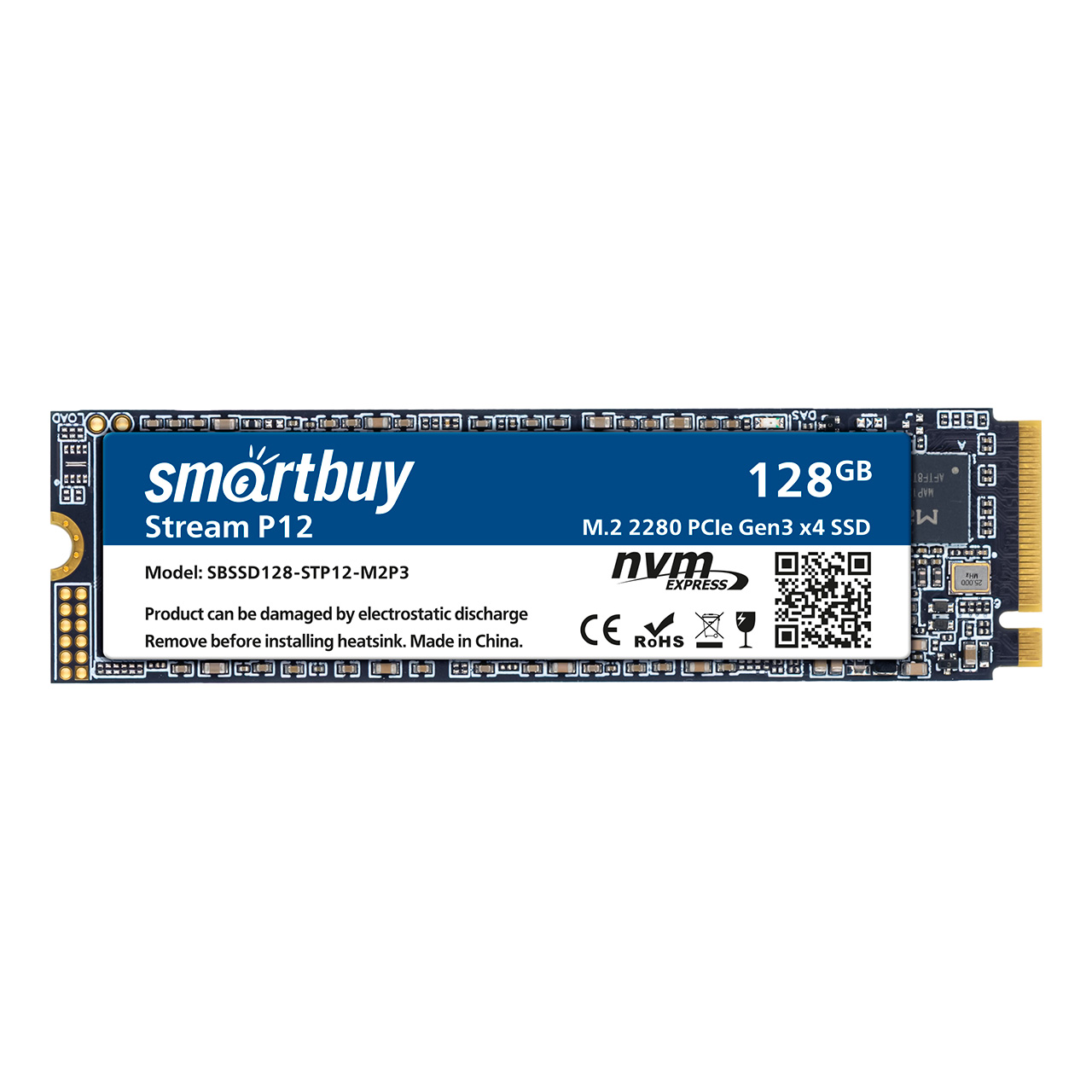 

SSD накопитель SmartBuy P12 M.2 2280 128 ГБ SBSSD128-STP12-M2P3, P12