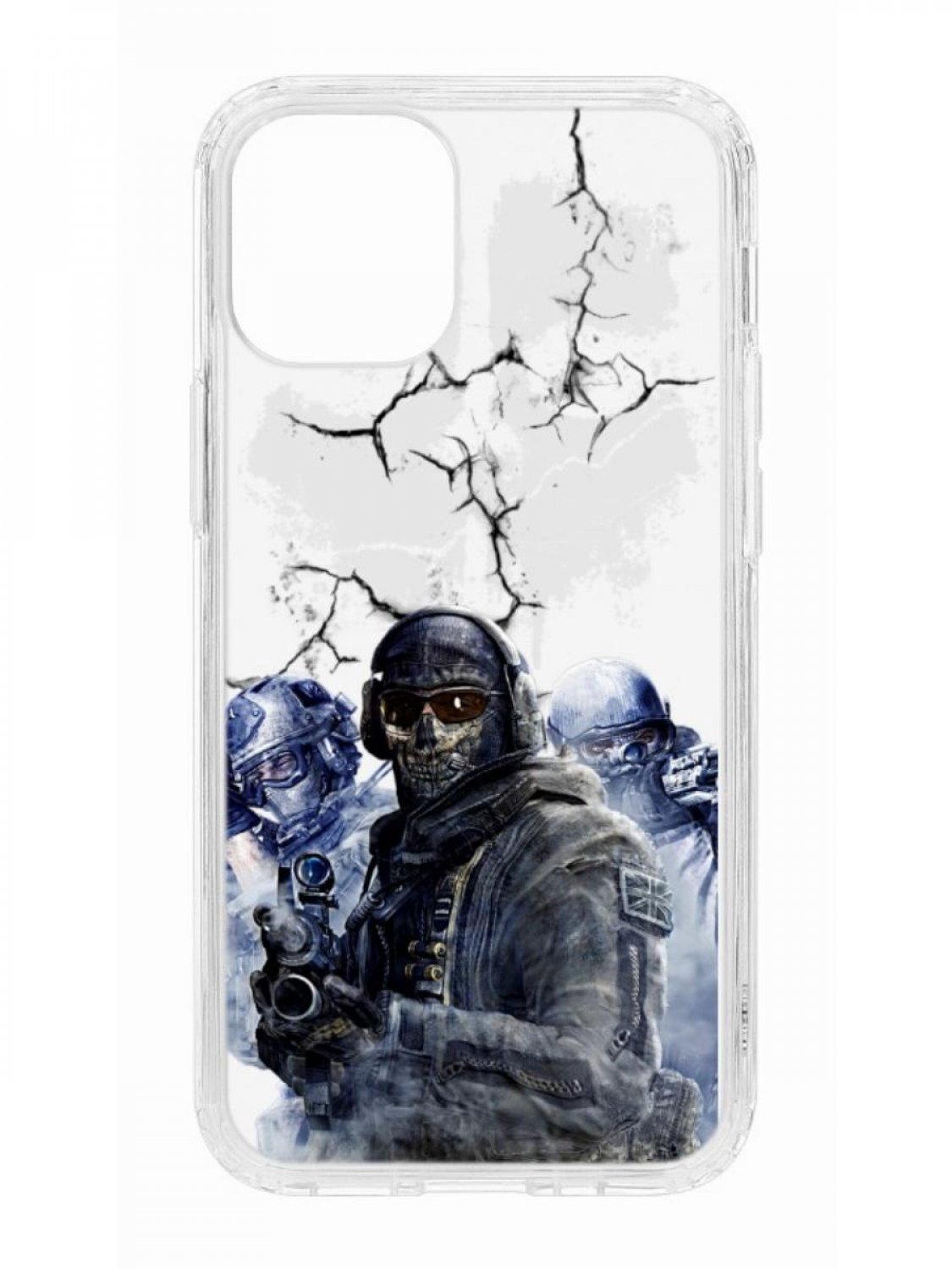 фото Противоударный чехол для apple iphone 12 mini кruче print call of duty прозрачный