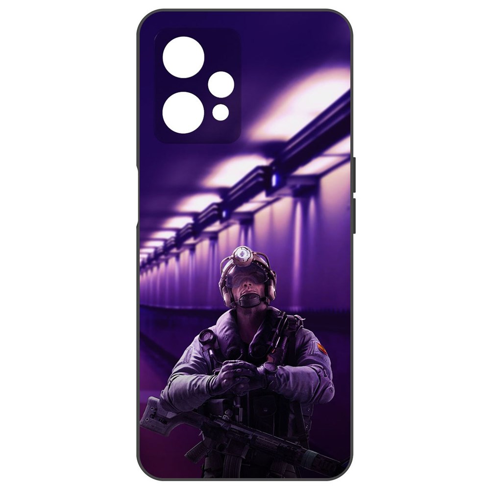 Чехол-накладка Krutoff Soft Case Cтандофф 2 (Standoff 2) - Неон для Realme 9 5G черный