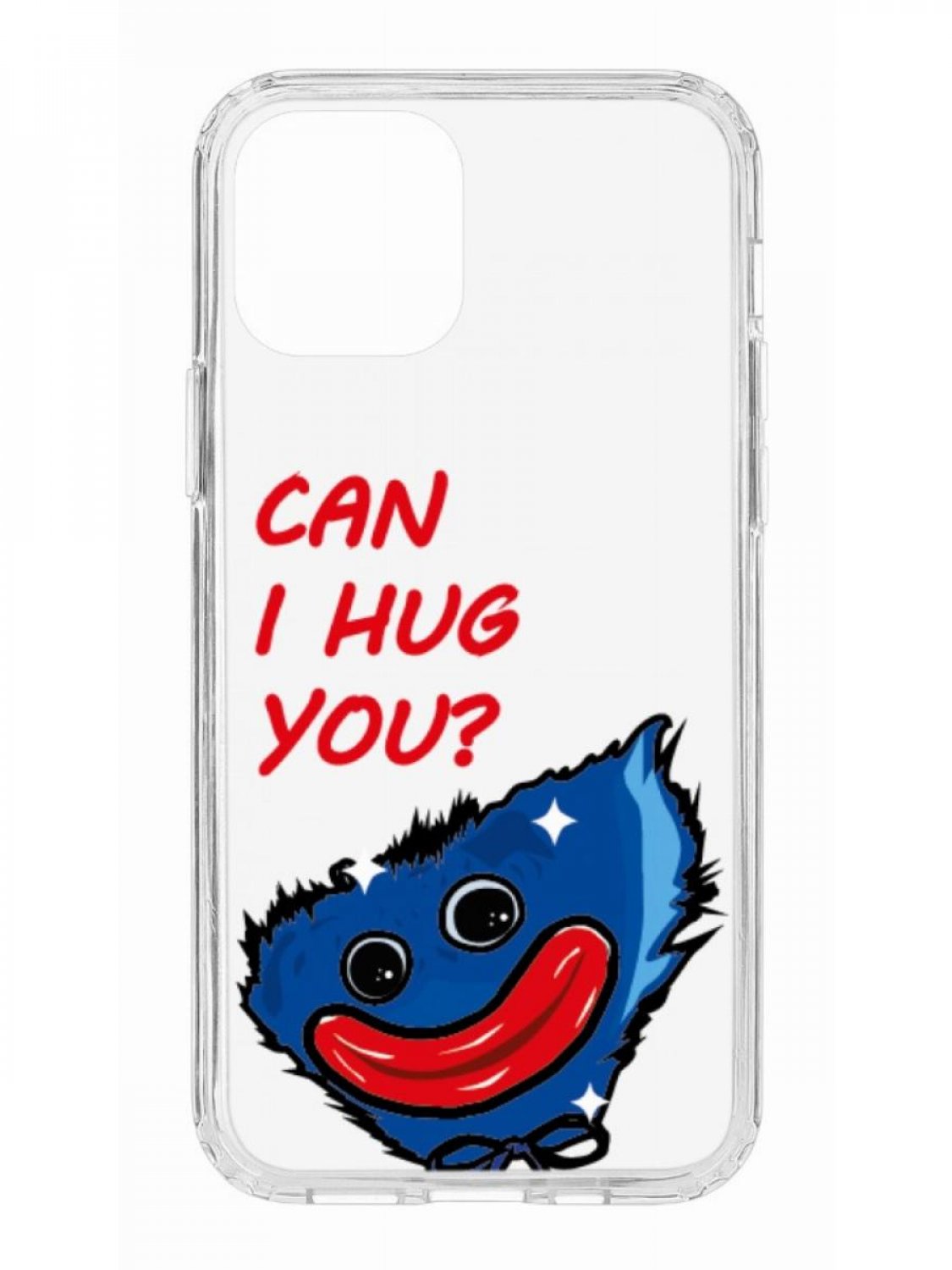 фото Противоударный чехол для iphone 12/12 pro кruче print can i hug you прозрачный с рисунком