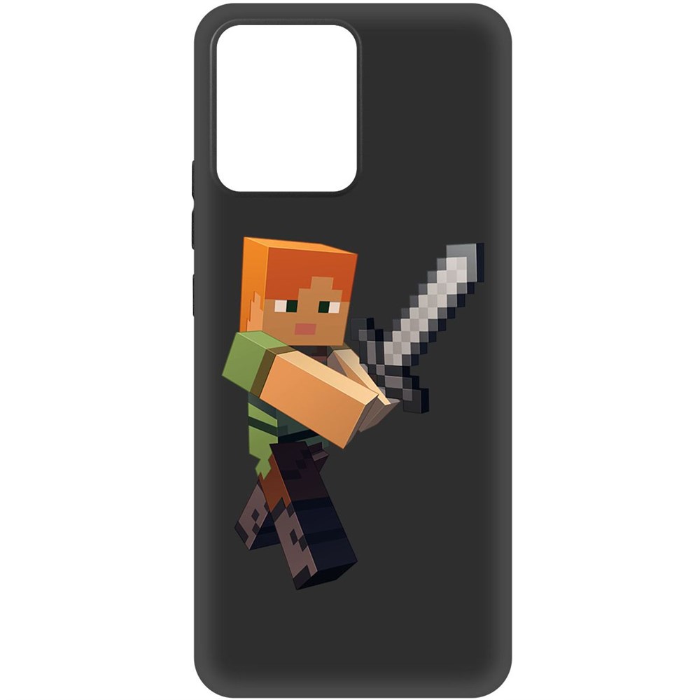 

Чехол-накладка Krutoff Soft Case Minecraft-Алекс для Realme Narzo 50i Prime черный