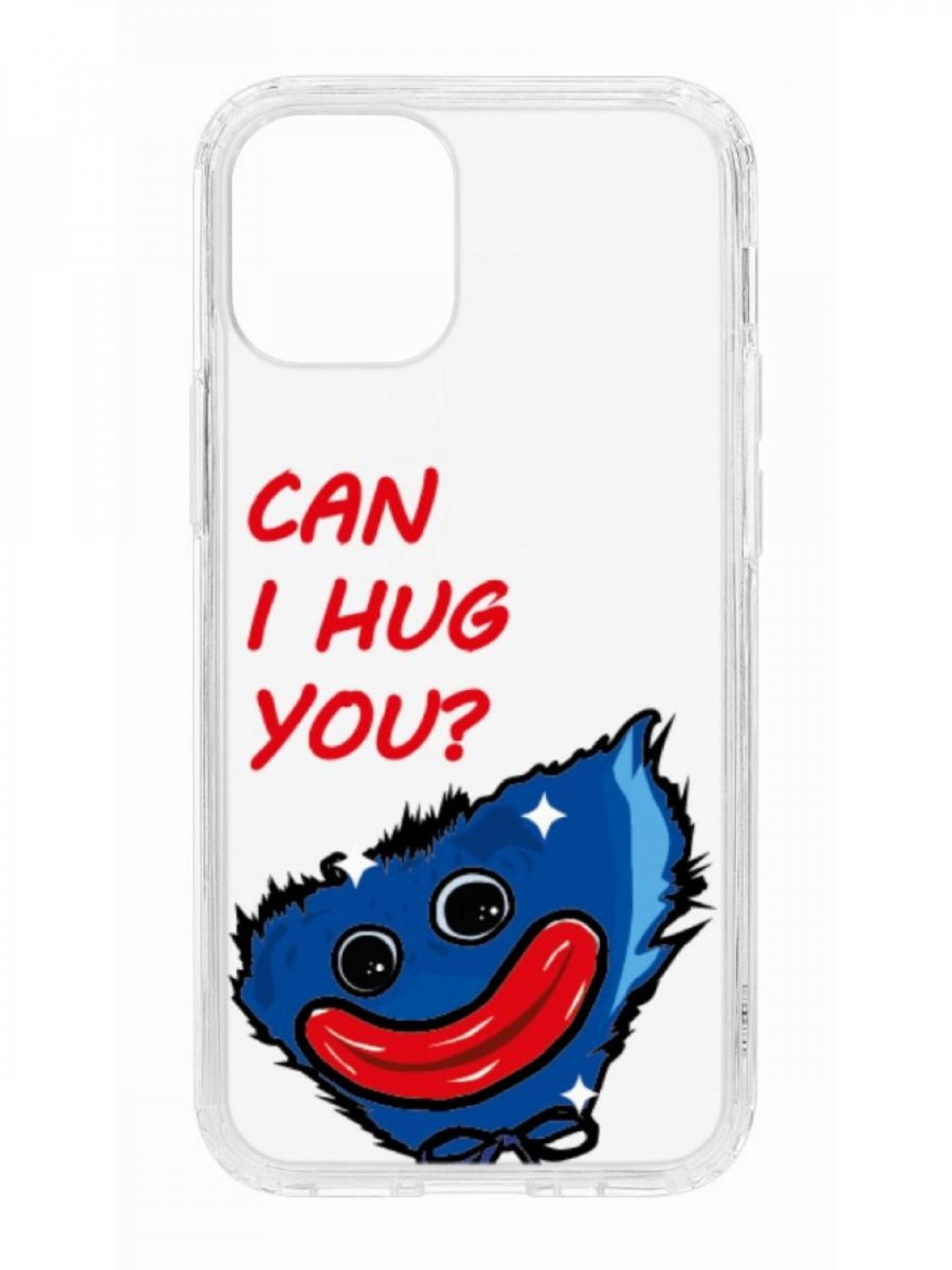 Противоударный чехол для Apple iPhone 12 mini КRUЧЕ Print Can i hug you прозрачный