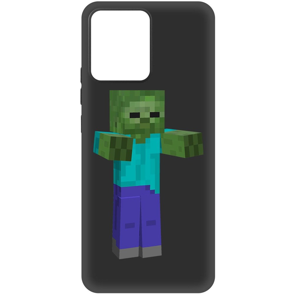 

Чехол-накладка Krutoff Soft Case Minecraft-Гигант для Realme Narzo 50i Prime черный