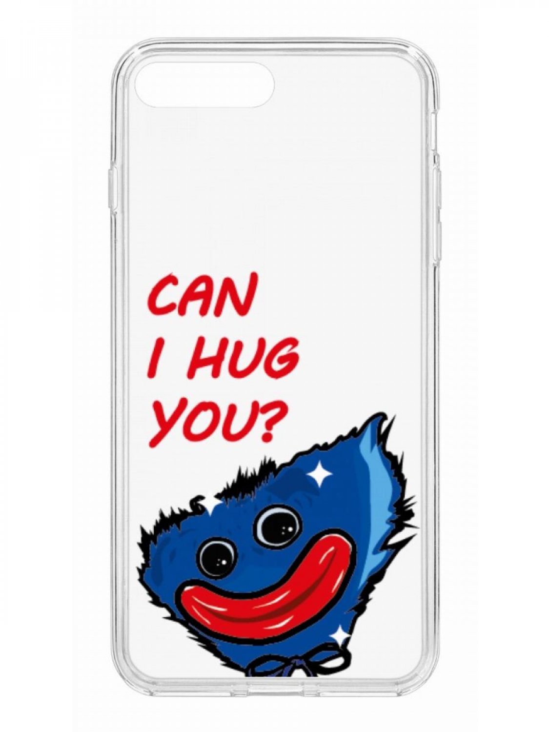 фото Противоударный чехол для apple iphone 7 plus / 8 plus кruче print can i hug you прозрачный