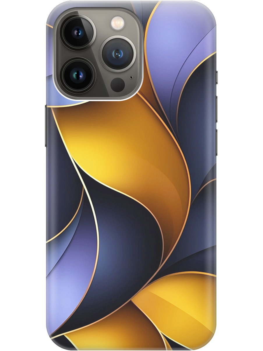 

Силиконовый чехол на Apple iPhone 14 Pro с принтом "Желто-сиреневые изгибы", Прозрачный;желтый;фиолетовый, 745400731