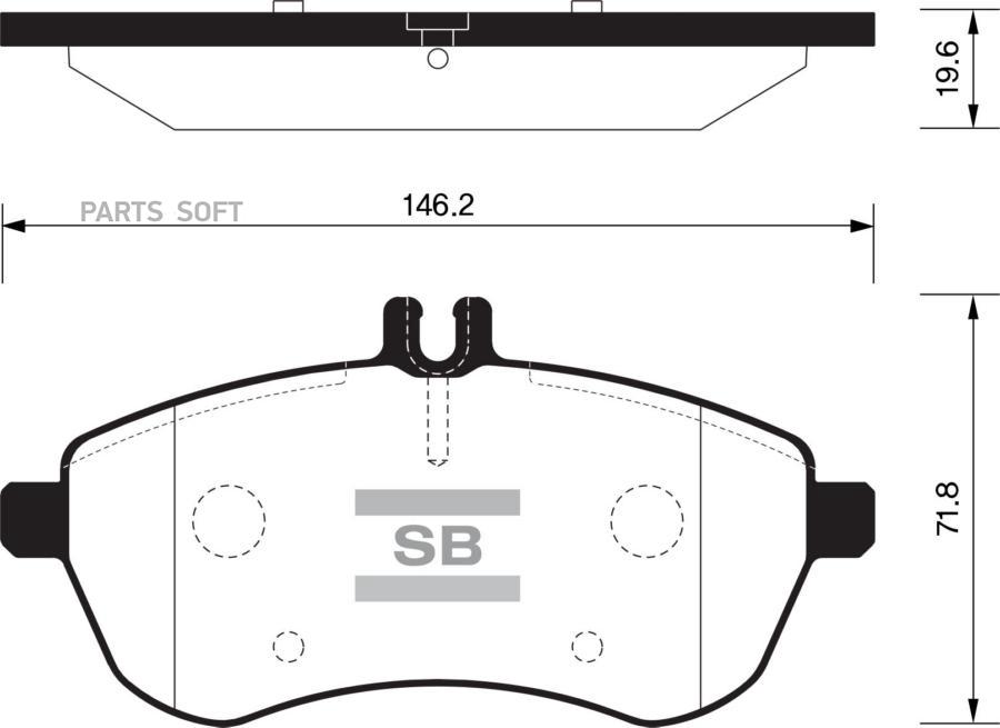 

Колодки передние MB W204/W212/C207 SANGSIN BRAKE SP2284, SP2284