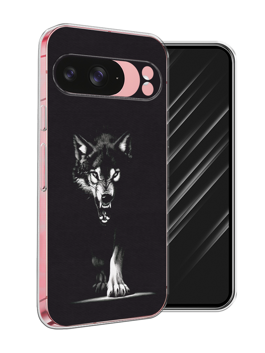 

Чехол Awog на Google Pixel 9 "Волк выходит из ночи", Серый;черный;белый, 271950-1