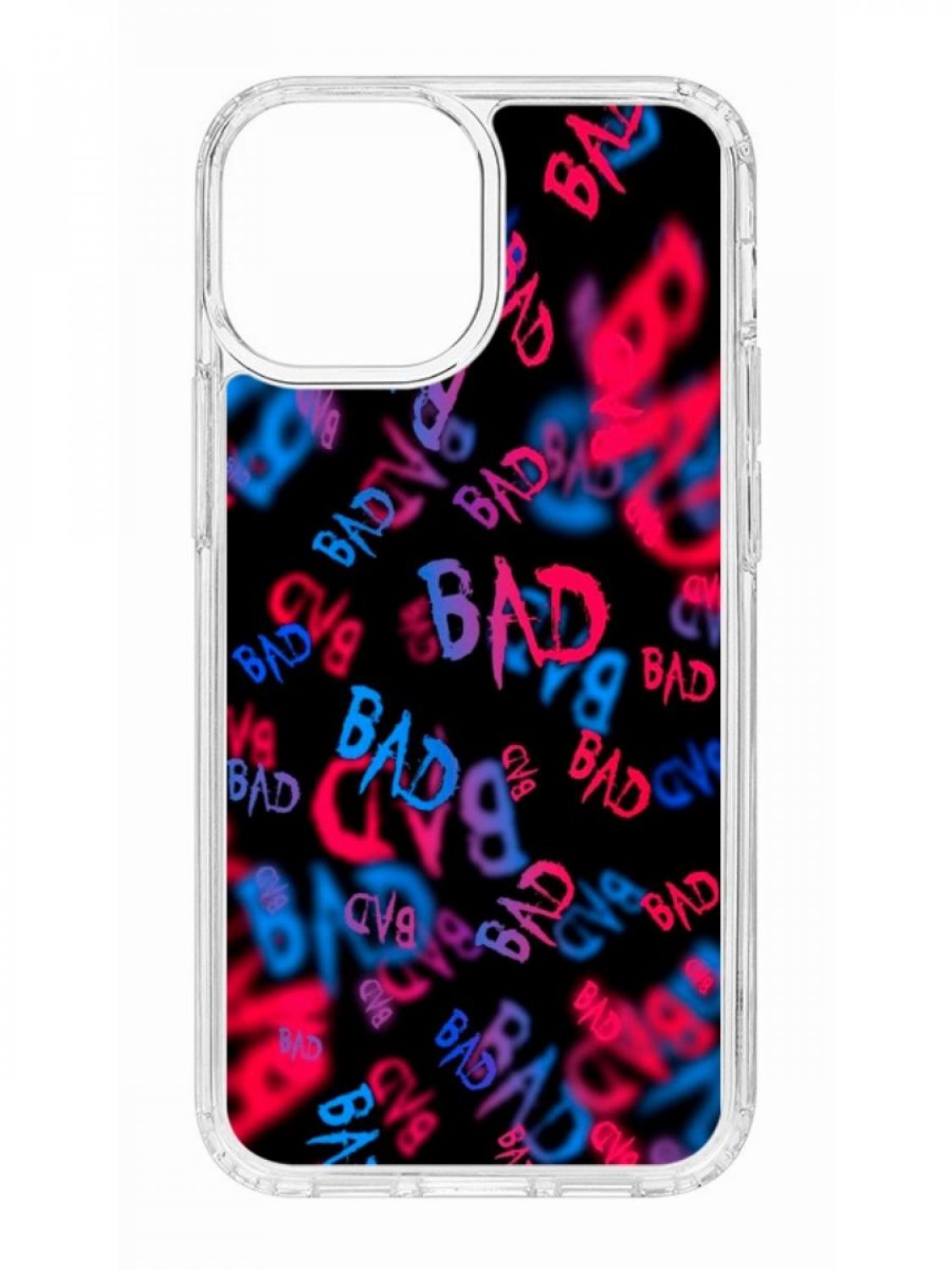 фото Противоударный чехол для apple iphone 13 mini кruче print bad прозрачный с рисунком