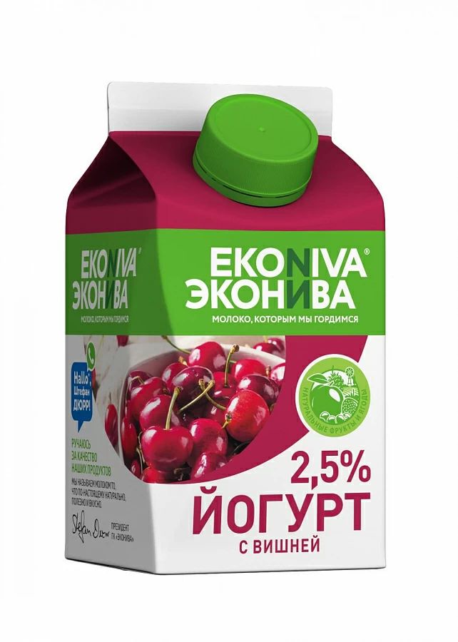 

Питьевой йогурт Клевер со вкусом вишни 2,5% 500 г