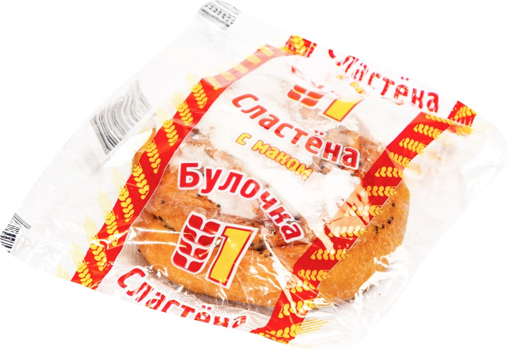 

Булочка дрожжевая Сластена с маком 80 г