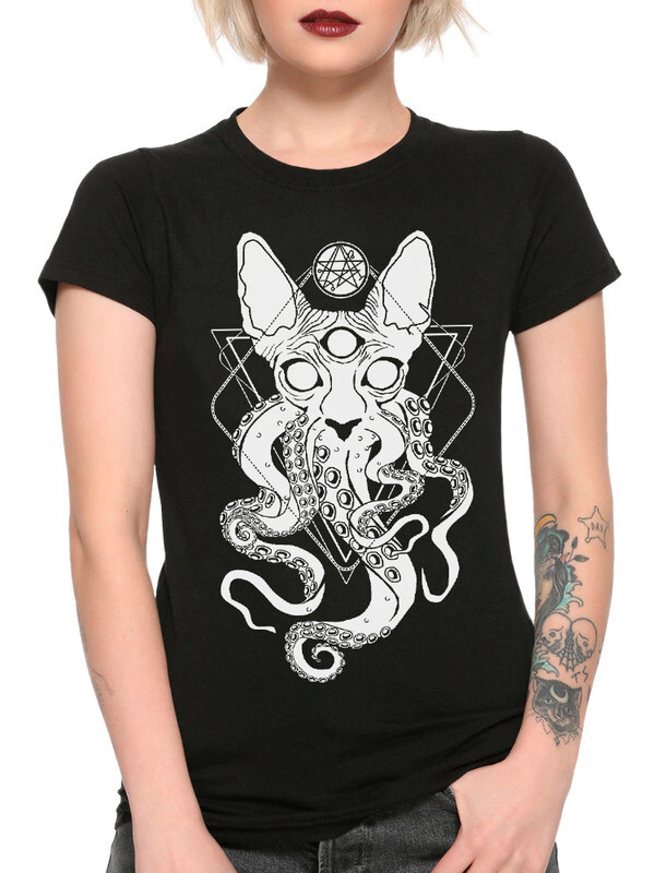 

Футболка женская Dream Shirts Кот Ктулху черная L, Черный, Кот Ктулху
