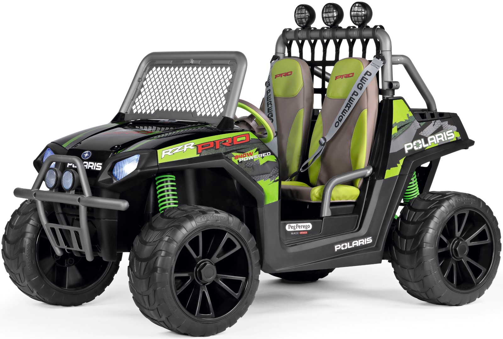 Детский электромобиль Peg Perego Polaris Ranger RZR Pro Green Shadow автомагнитола soundmax sm ccr3182fb 1din