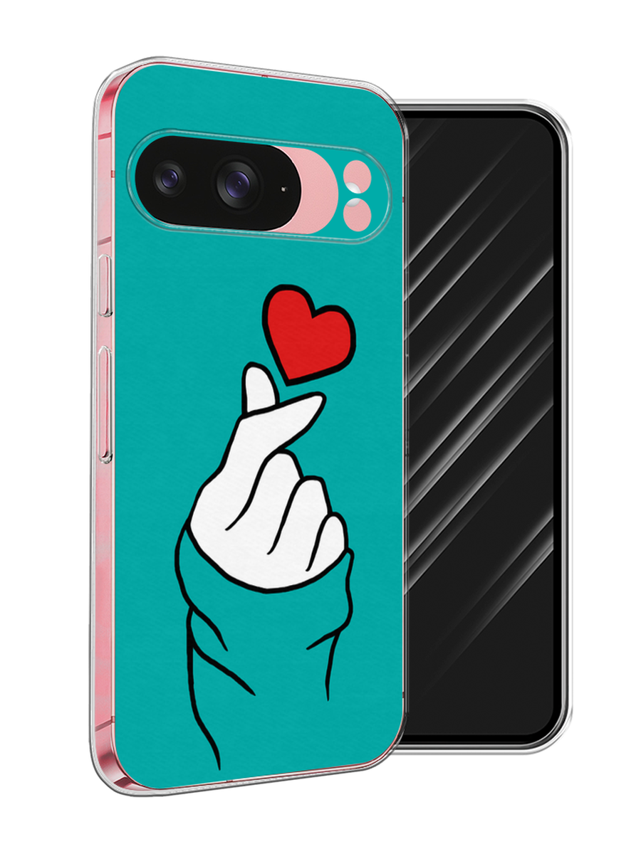 

Чехол Awog на Google Pixel 9 "Маленькое сердечко", Голубой;белый;красный, 271950-1